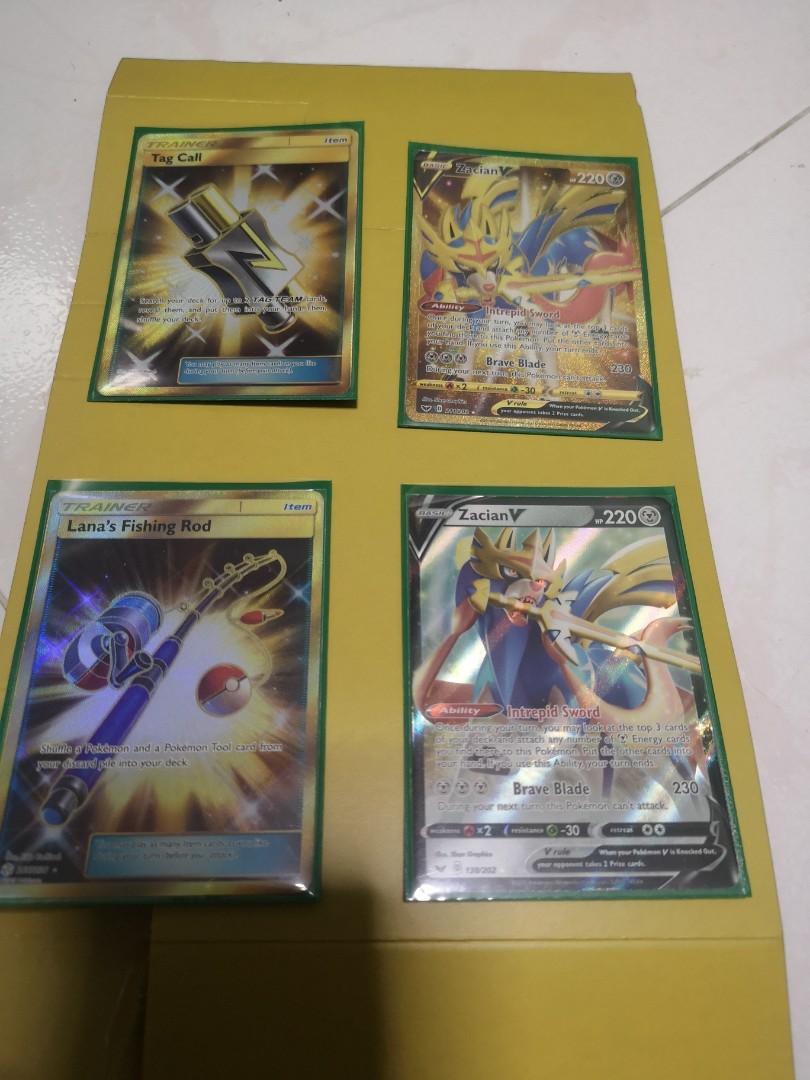 Zacian V Gold Zacian V Pokemon Cards Sword Shield Toys Games Board Games Cards On Carousell