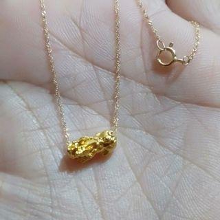 24k Hong Kong Gold Piyao and 18k Saudi Gold Necklace