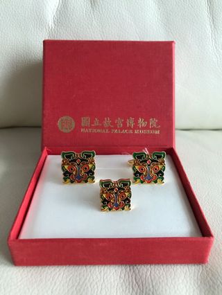 Lion head pattern tie pin & cufflinks set629767211966741128