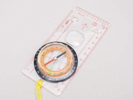Orienteering Compass (L, Acrylic, Lanyard)