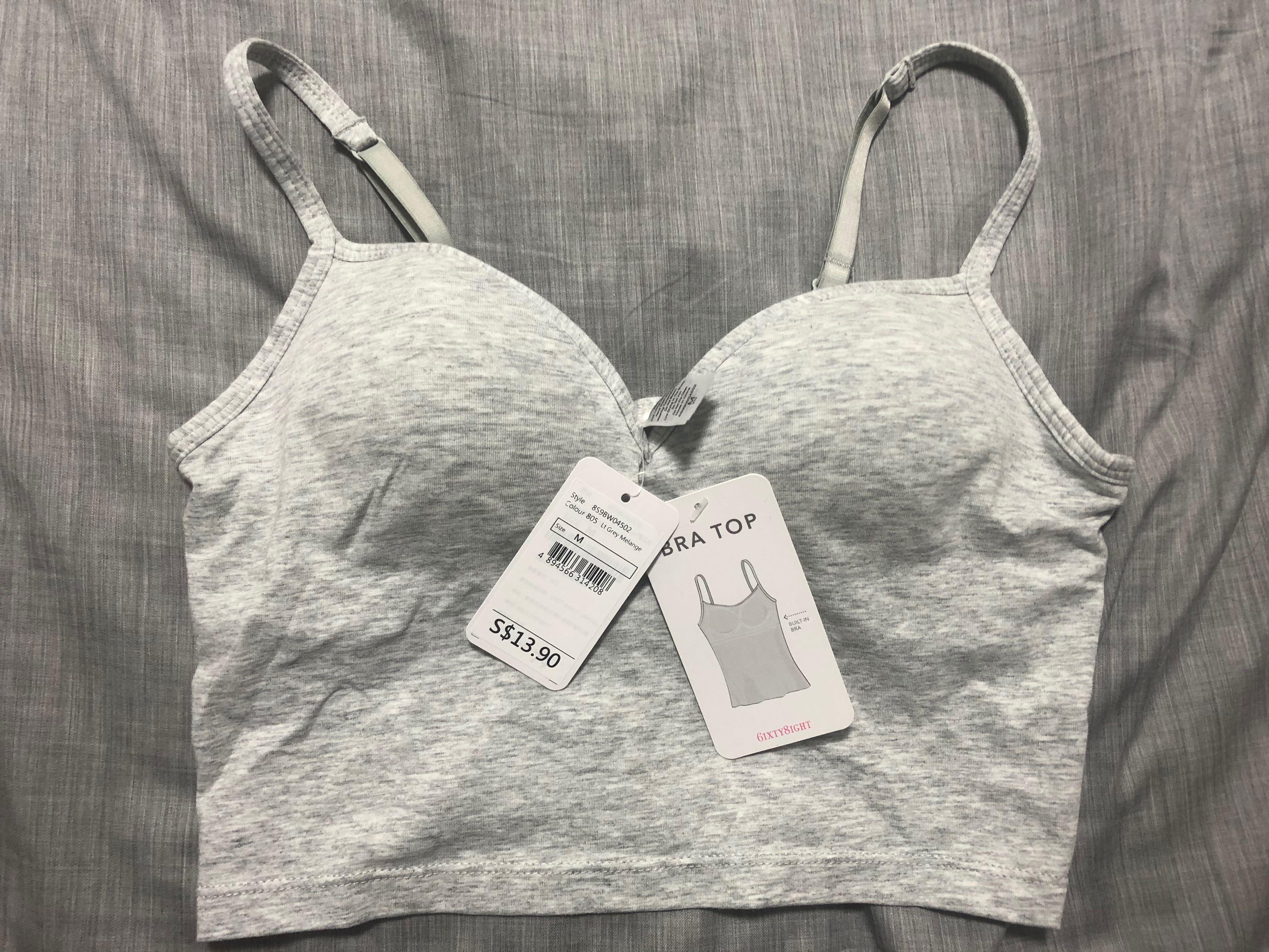 cropped cami with built in bra