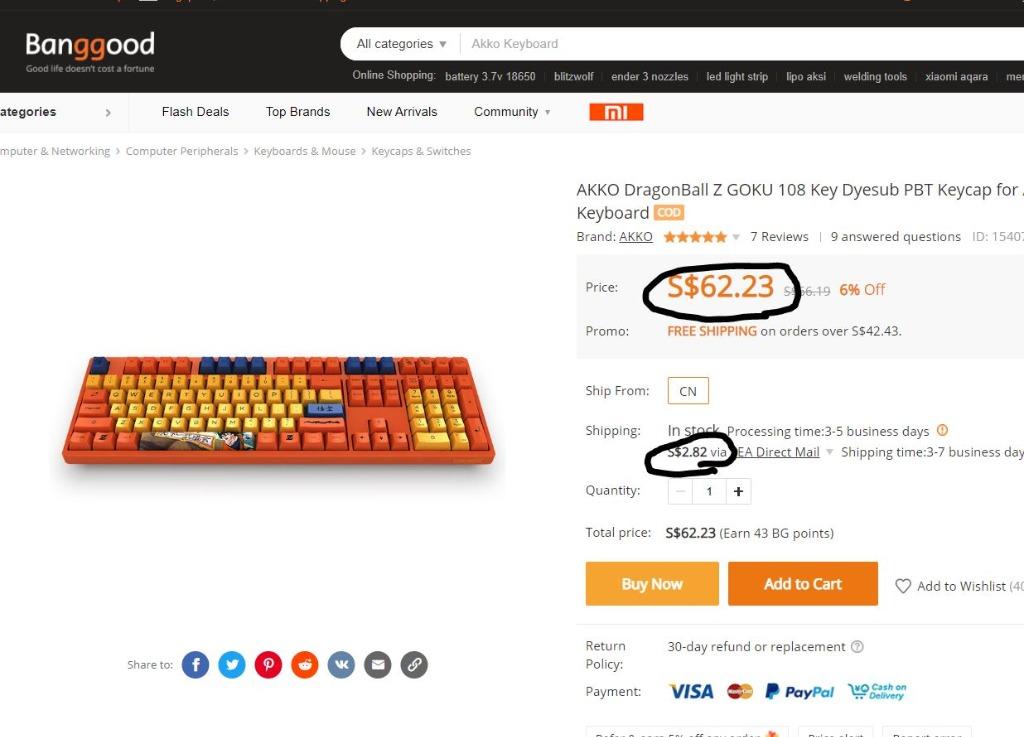 Akko Dragonball Z Goku 108 Key Dyesub Pbt Keycap For Akko 3108 V2