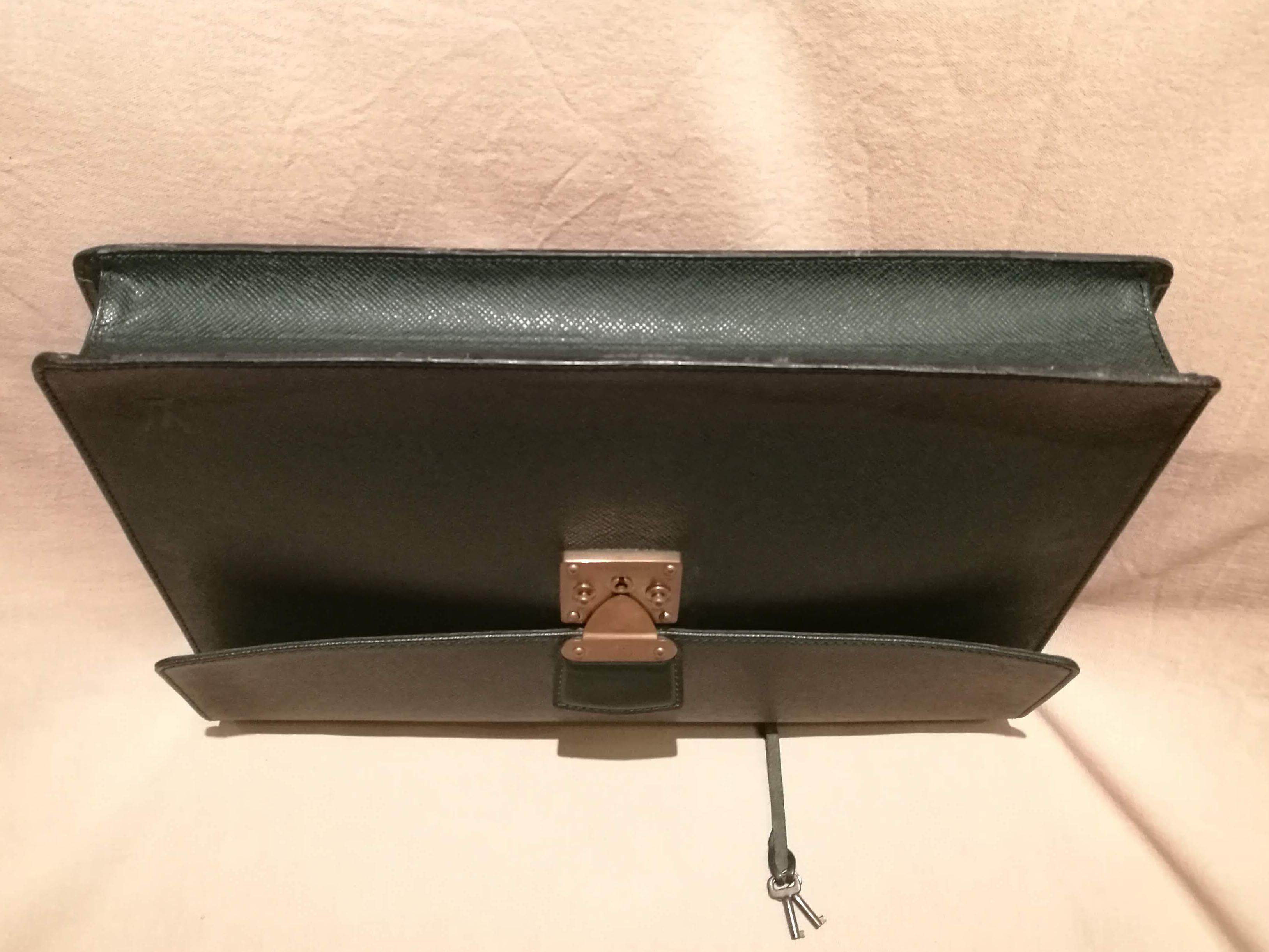Louis Vuitton Taiga Kourad Briefcase - Green Briefcases, Bags