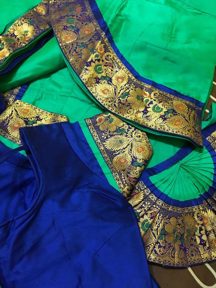 Beautiful and colorful Bharatanatyam costume full set, Women's Fashion ...