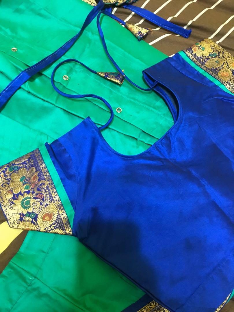 Beautiful and colorful Bharatanatyam costume full set, Women's Fashion