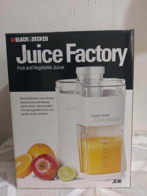 BLACKER AND DECKER JUICE FACTORY FRUIT JUICER, TV & Home Appliances