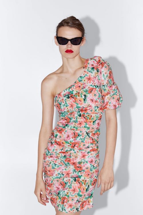 zara asymmetric dress