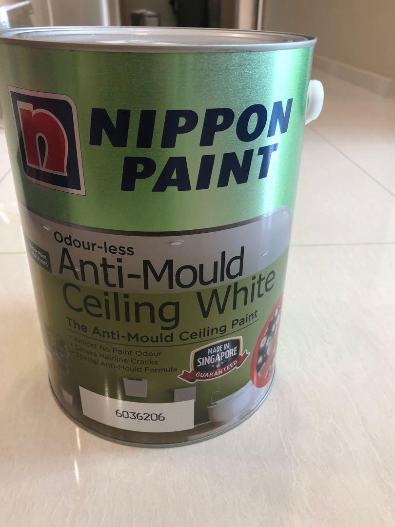 Brand New Nippon Paint Odourless Anti Mould Ceiling White, Furniture