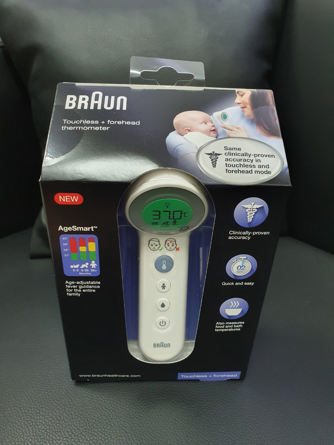 Braun Forehead Thermometer, Health & Nutrition, Thermometers on Carousell