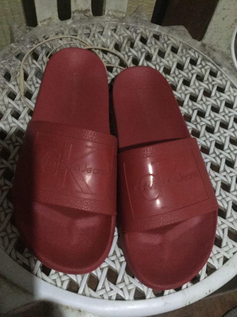 Calvin klein slides red new arrivals