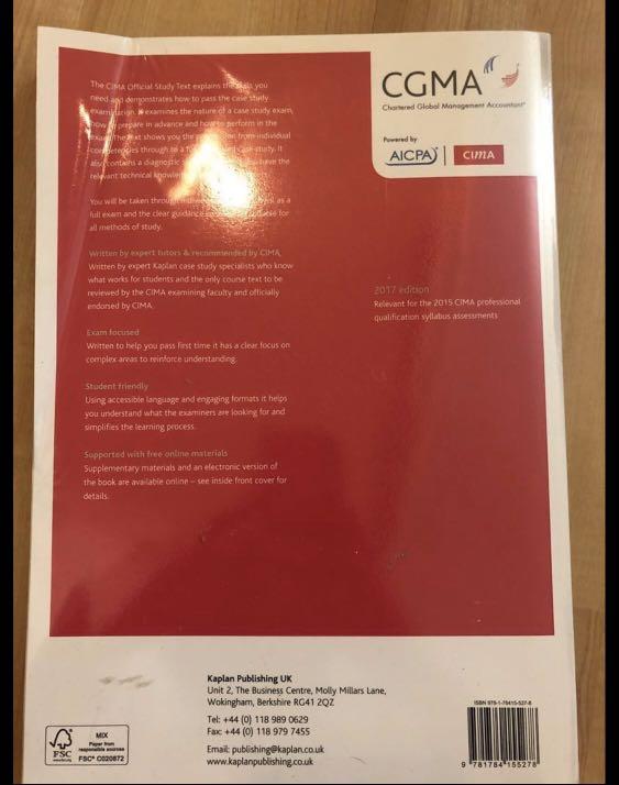 CIMA KAPLAN Official Case Study Textbook, Hobbies & Toys, Books
