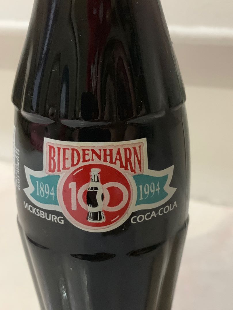 Coca Cola 100 years 18941994 Joseph A.Biedenharn (First bottler of
