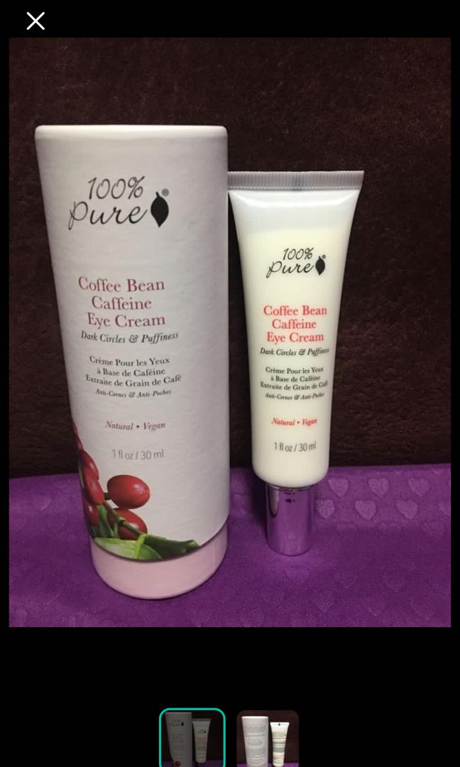 100 pure caffeine bean eye cream