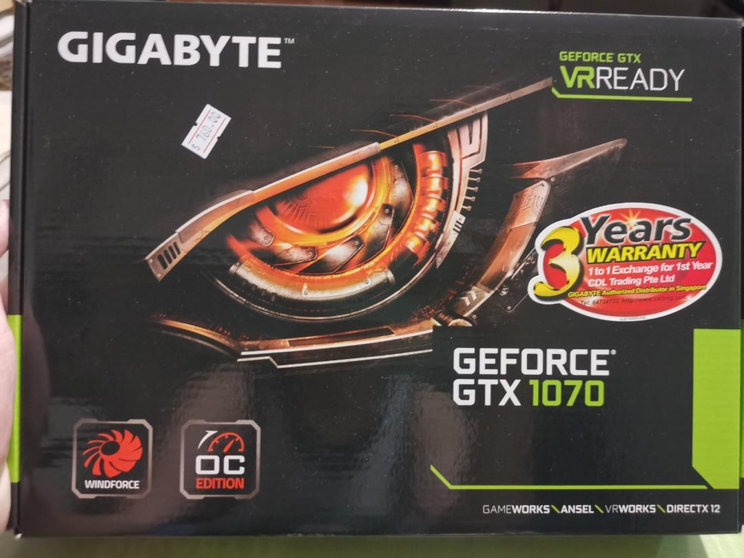 Gigabyte gtx discount 1070 windforce oc