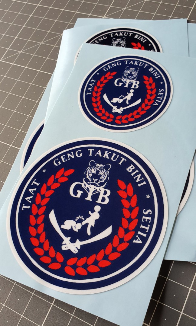 Gtb Geng Takot Bini Sticker Set Motorcycles Motorcycle Accessories On Carousell