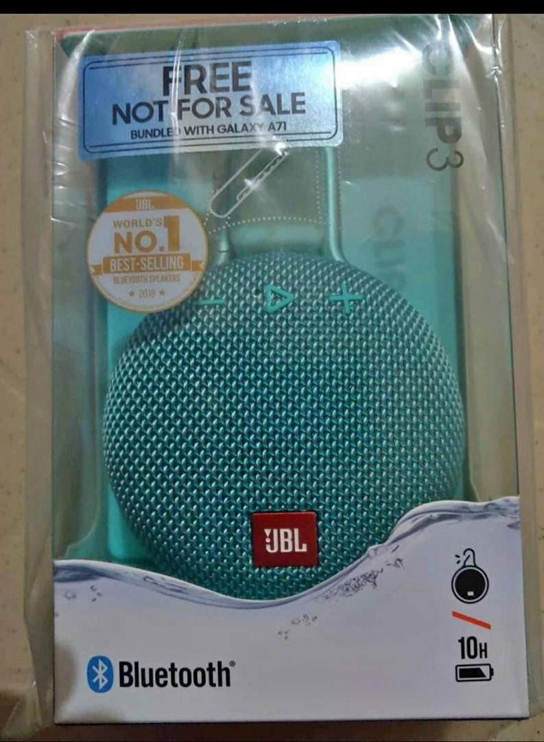 JBL Clip 3 (Category: Soundbars, Speakers & Amplifiers) located in Cainta. Submitted by josephgallardo90 (Listing ID 278113198, Image 1). Description: Brand new JBL Clip 3 Got this as a freebie Opened in samsung store for testing.