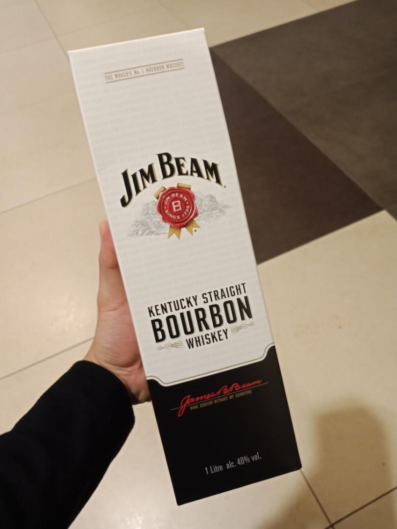 Jim Beam 1 litre, Food & Drinks, Alcoholic Beverages on Carousell