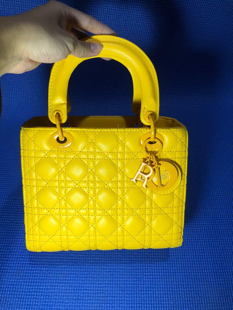 Dior yellow hotsell bag