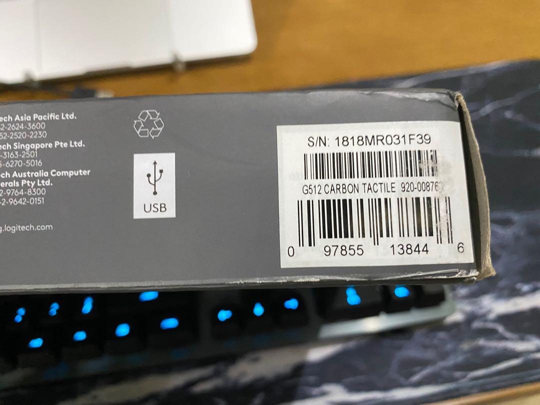 LOGITECH G512 CARBON WITH ROMER G TACTILE, Computers & Tech, Parts ...