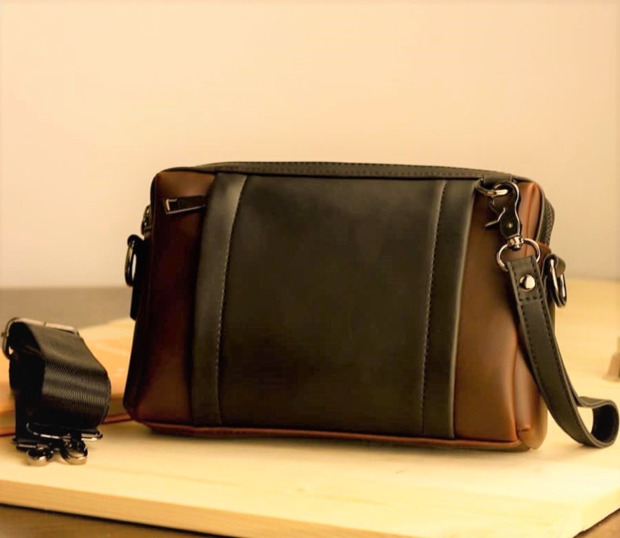 Man Leather Box Sling Bag Lelaki Clutch Tangan Men Beg Men S Fashion Bags Wallets Sling Bags On Carousell