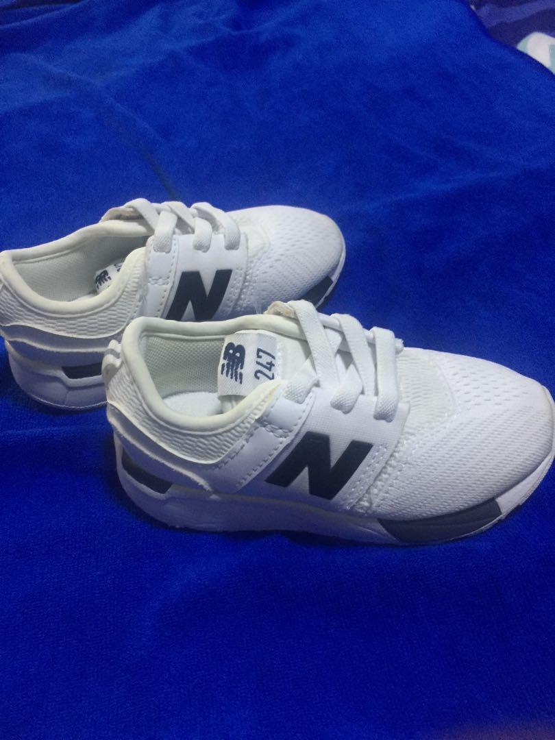 New balance white shoes, Babies & Kids, Babies & Kids Fashion on Carousell