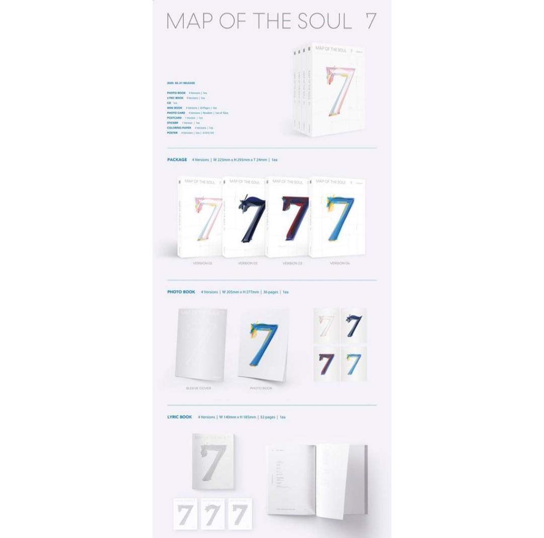 [PO] BTS MOTS 7 ALBUM (SEALED/INTERNAL TRADING/UNSEALED), Hobbies ...