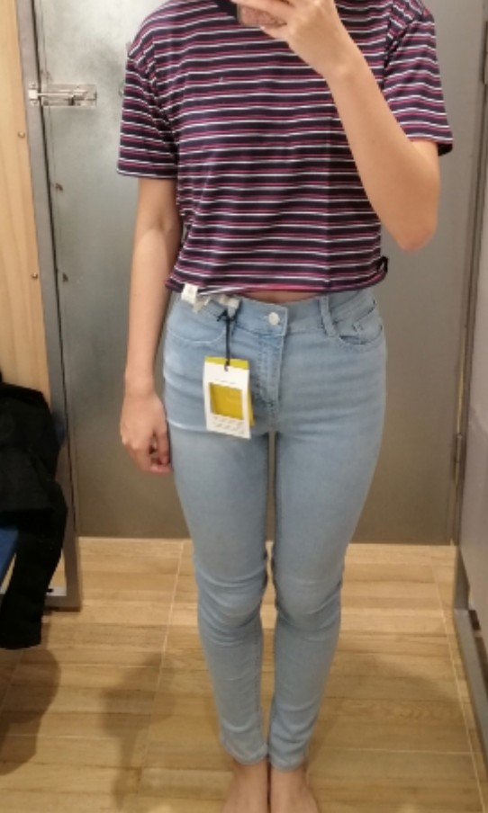 high waisted pull on skinny jeans