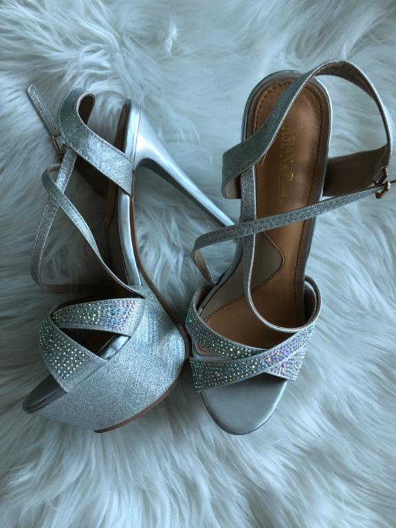 debenhams silver heels