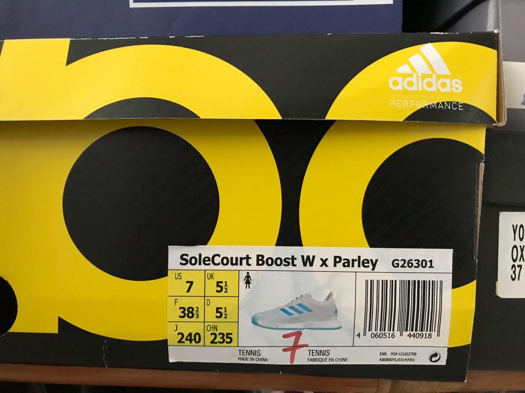 Tennis shoes Adidas Solecourt Boost Sports Equipment Sports Games Racket Ball Sports on Carousell
