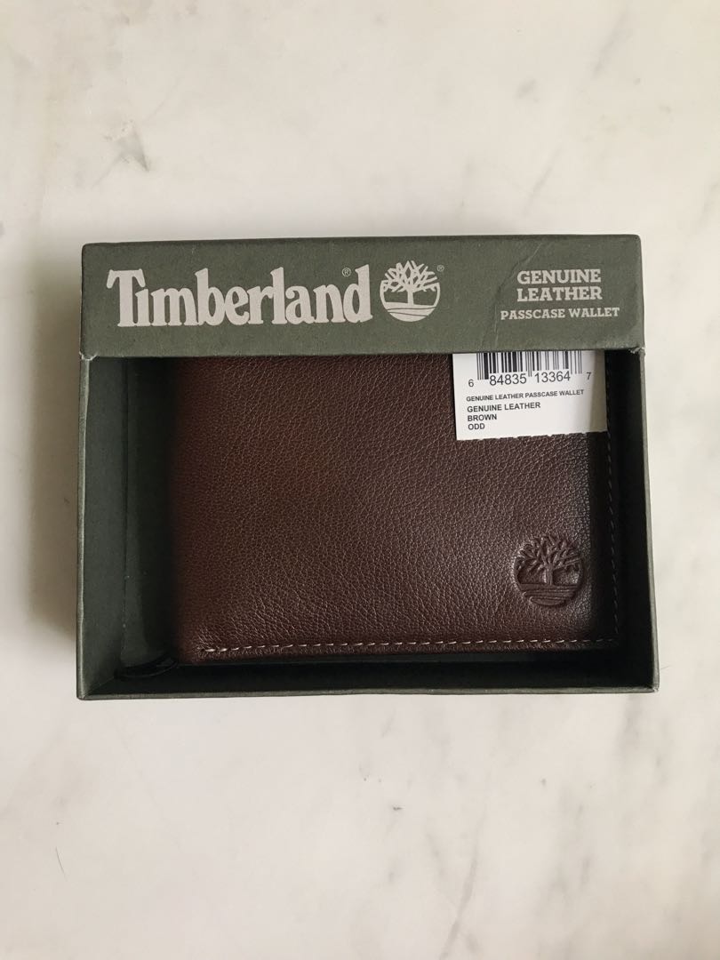 Timberland Wallet (Dark Brown, Genuine 