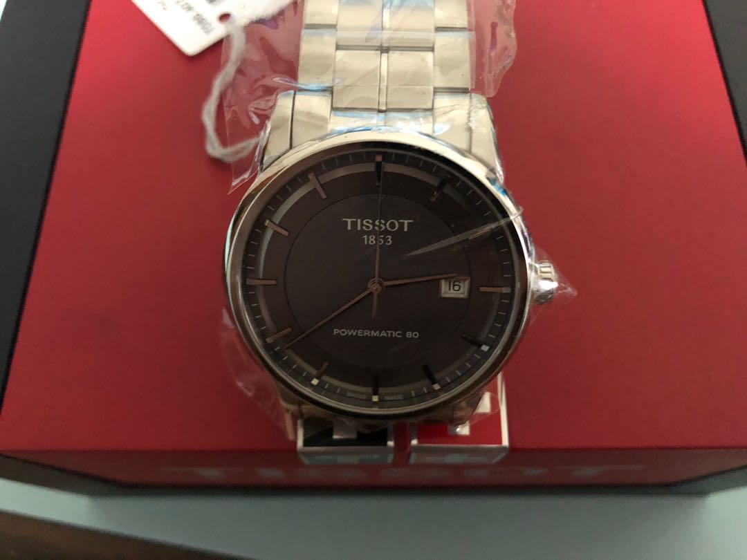 Tissot luxury powermatic 80 anthracite dial men's discount watch