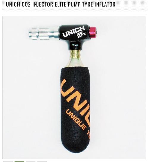 UNICHE Elite CO2 Bicycle Inflator - Push Button Air Flow For Quick Tire Inflation