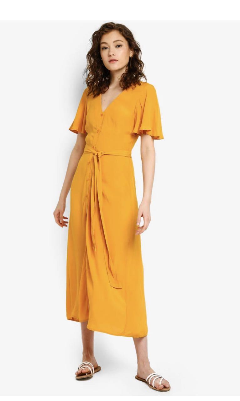 Warehouse button shop through midi dress