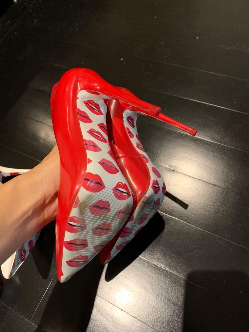 Red white heels new arrivals