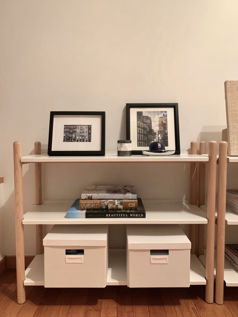 White Bookshelf Ikea Ps 17 Furniture Shelves Drawers On Carousell