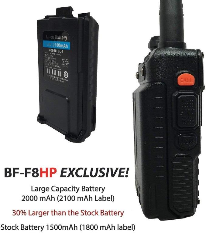 0245E BaoFeng BF-F8HP (UV-5R 3rd Gen) 8-Watt Dual Band Two-Way Radio (136-174MHz  VHF  400-520MHz UHF) Includes Full Kit with Large Battery, Mobile Phones   Gadgets, Walkie-Talkie on Carousell