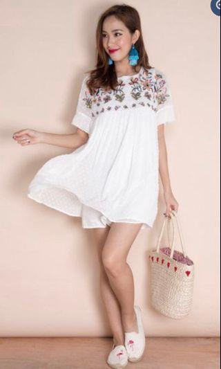 Romper Dress White