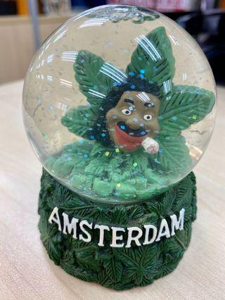 Limited Edition Snow Sparkling Globe (Amsterdam, Netherlands, Rasta, Bob Marley, Reggae, Weed, Jamaica)