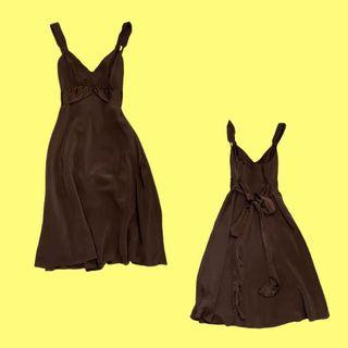 Brown Silk-Like Dress
