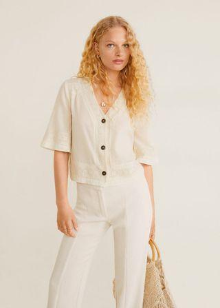 MNG Embroidered Top