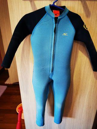 O'Neil long-sleeved  wetsuit for 2-3 years old