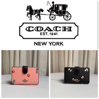 COACH 73467 新款女士中夾 內置零錢卡位 相片位 多卡位 附購證