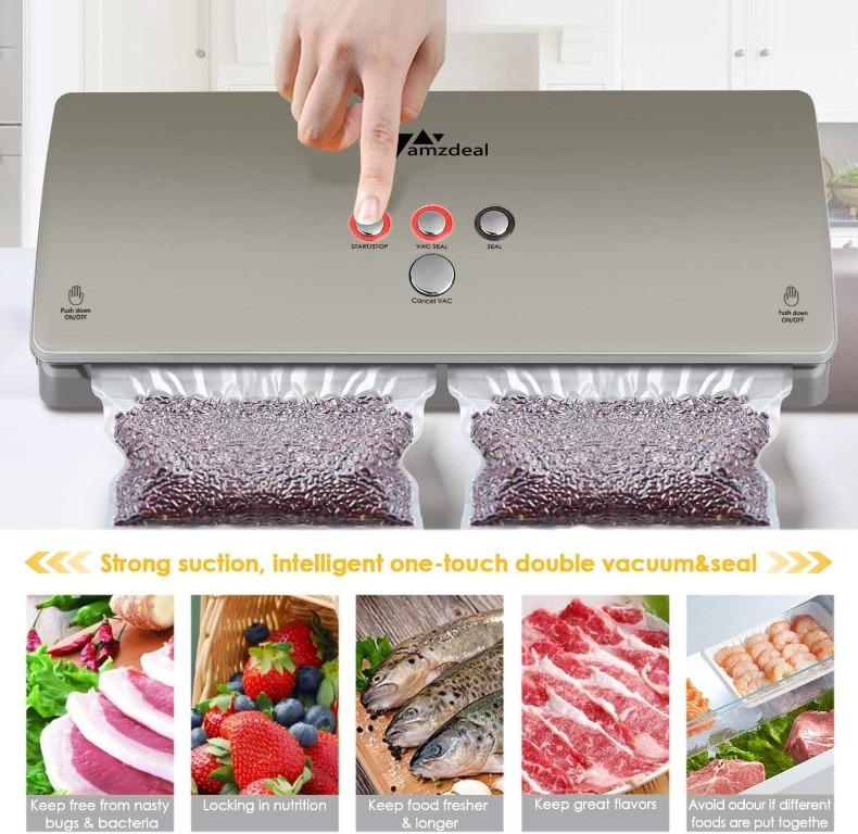 Amzdeal Vacuum Sealer Machine Food Vacuum Seale Home Appliances