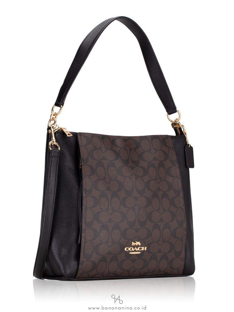 Coach marlon hobo best sale black