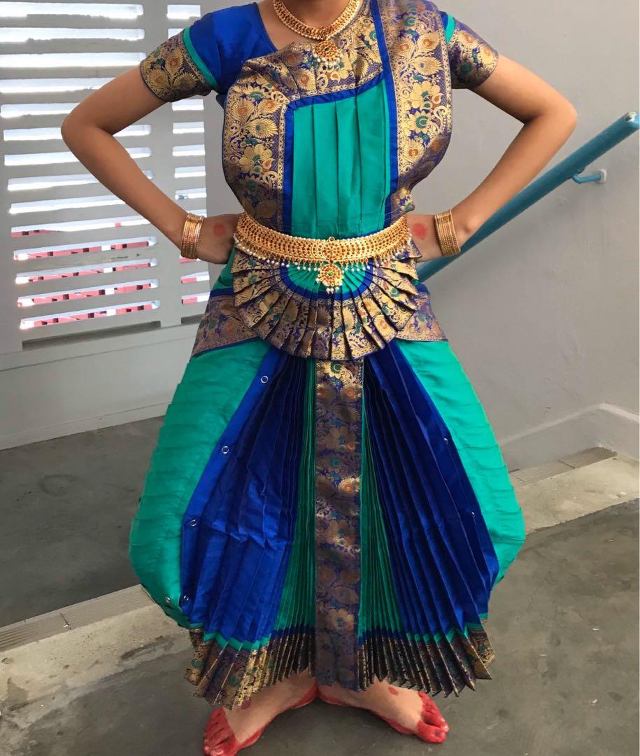 Beautiful and colorful Bharatanatyam costume full set, Women's Fashion ...