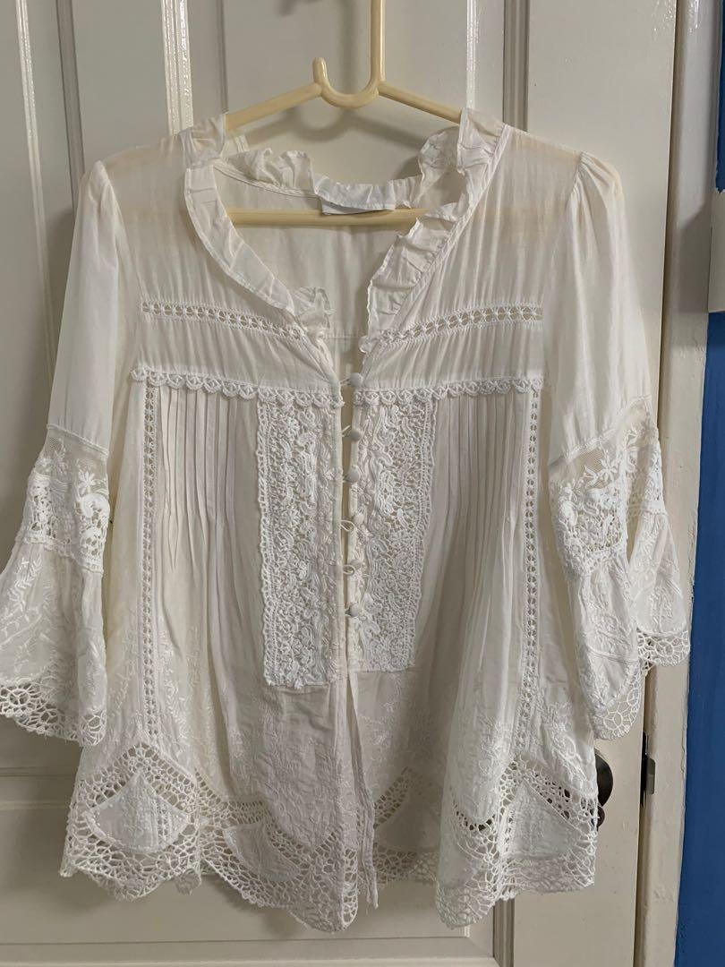 beautiful white blouse