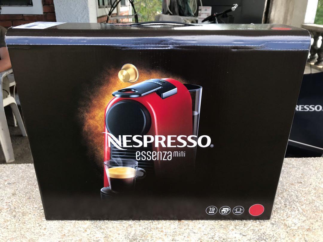 BRAND NEW Nespresso Essenza Mini Espresso Machine by Delonghi, Red, TV