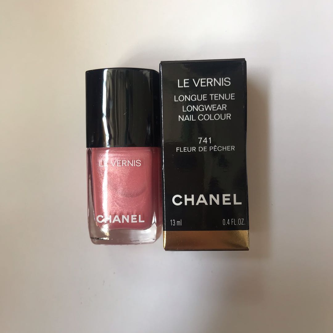 Chanel限量版Le Vernis指甲油(741 Fleur de Peche 炫金珊瑚色)13ml, 女