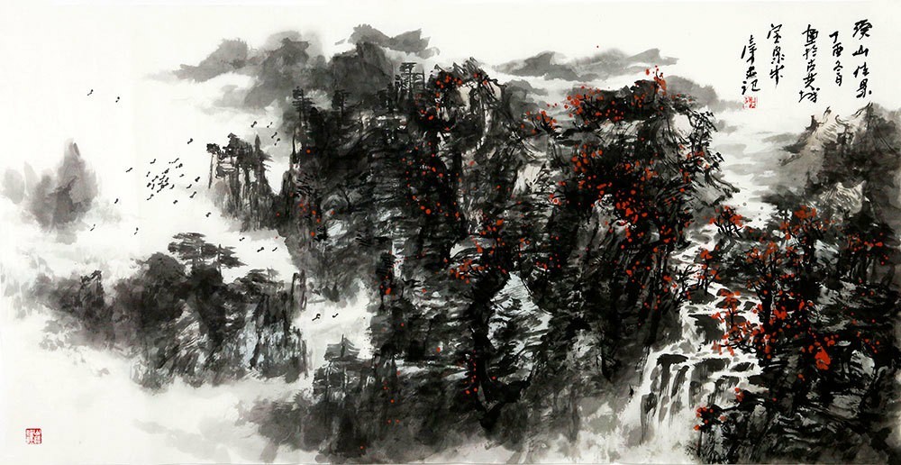 宅配 F4号】TAIFU 台風 原画 painting oil いに 絵画