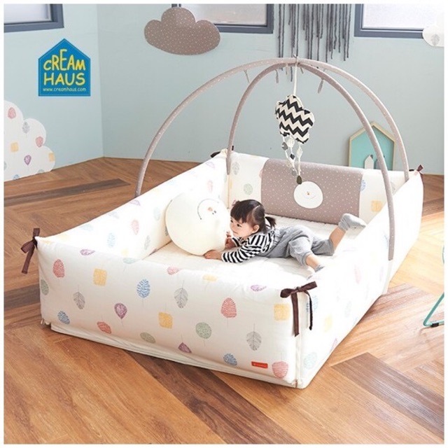 Creamhaus Inua Bumper Bed Playmat gym area baby toddler bed, Babies
